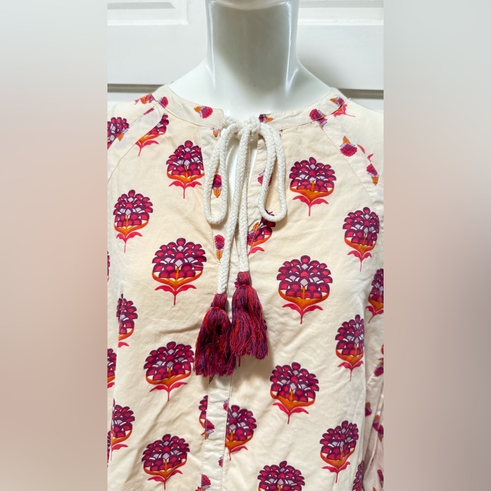 Avec Les Filles Women's Cotton Mixed-Print Mini Dress - Sunset Mul size 4. P-24 - Picture 12 of 16